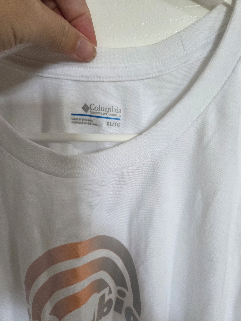 Columbia White Tank Top with Iridescent Logo - Picture 2 of 6